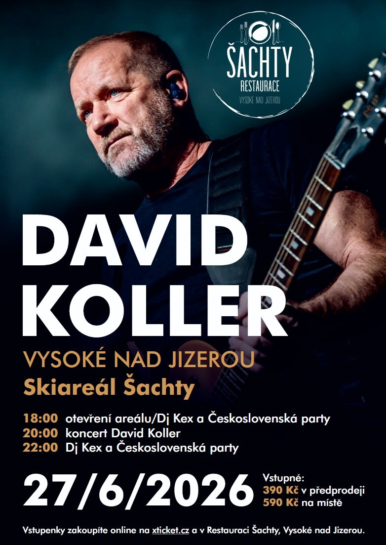 Letní koncert Davida Kollera s výhledem na vrcholky Krkonoš